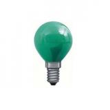 Лампа_накал_дек E14  25w шар зелен Osram